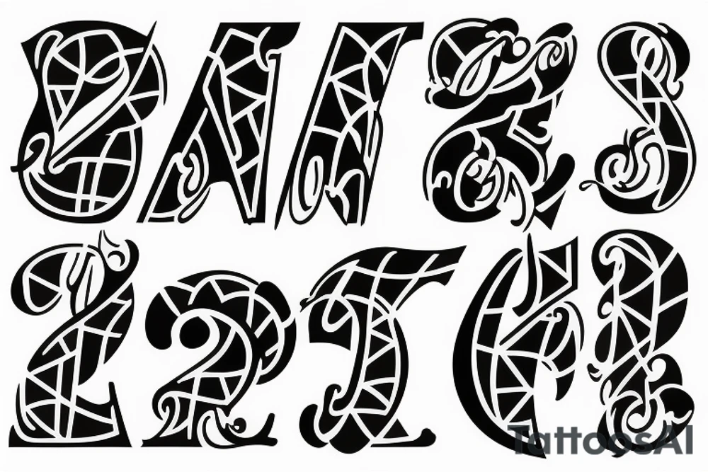 Elegant J letter tattoo idea