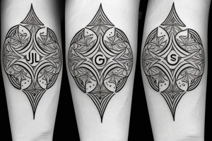 Elegant J letter tattoo idea