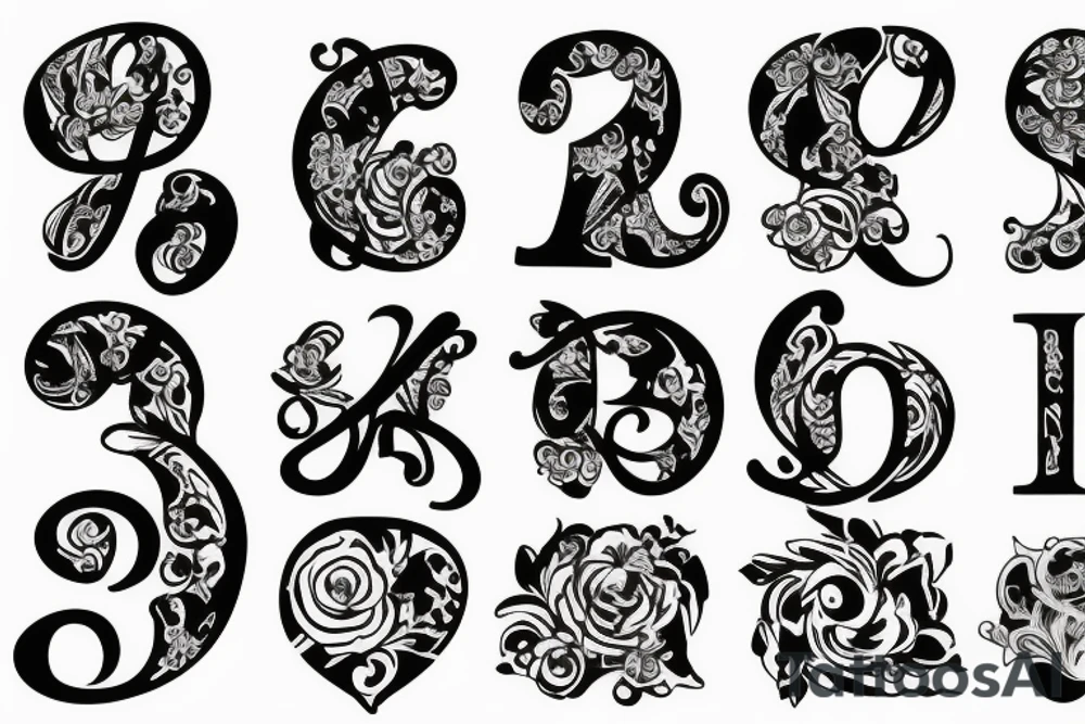 Elegant J letter tattoo idea
