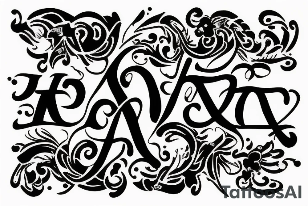 Elegant J letter tattoo idea