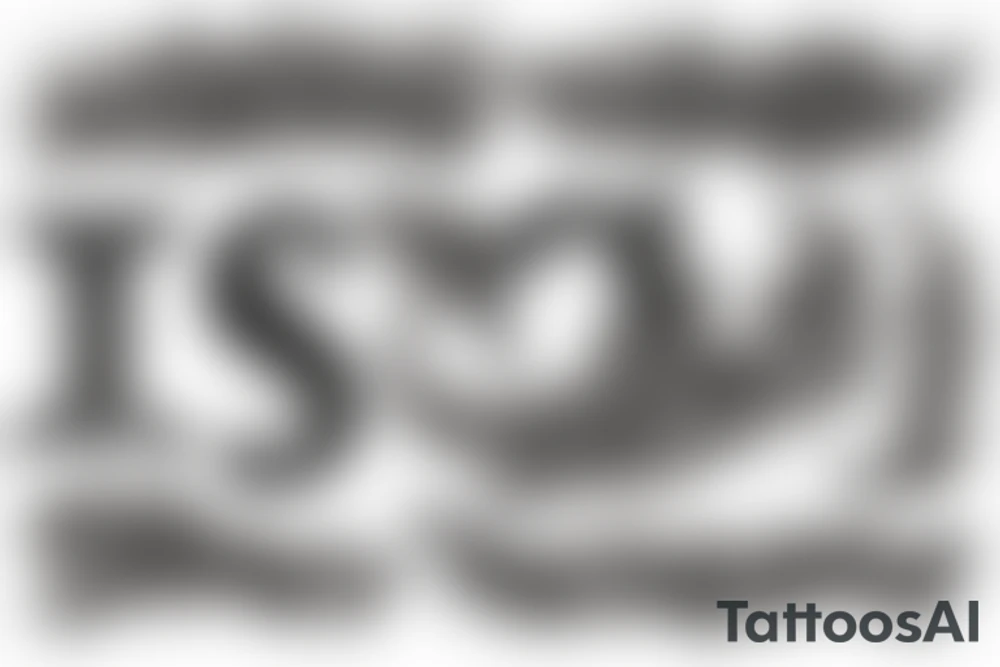Elegant J letter tattoo idea
