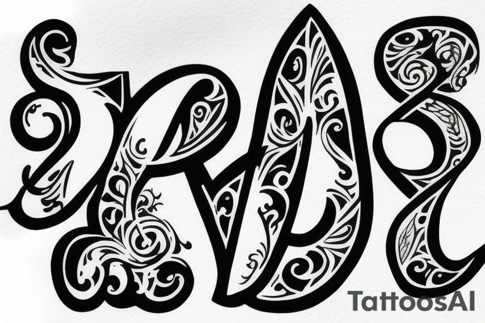 Elegant J letter tattoo idea