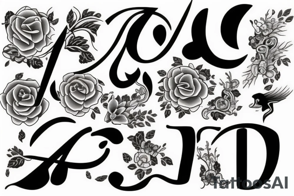 Elegant J letter tattoo idea