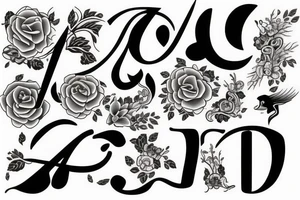 Elegant J letter tattoo idea