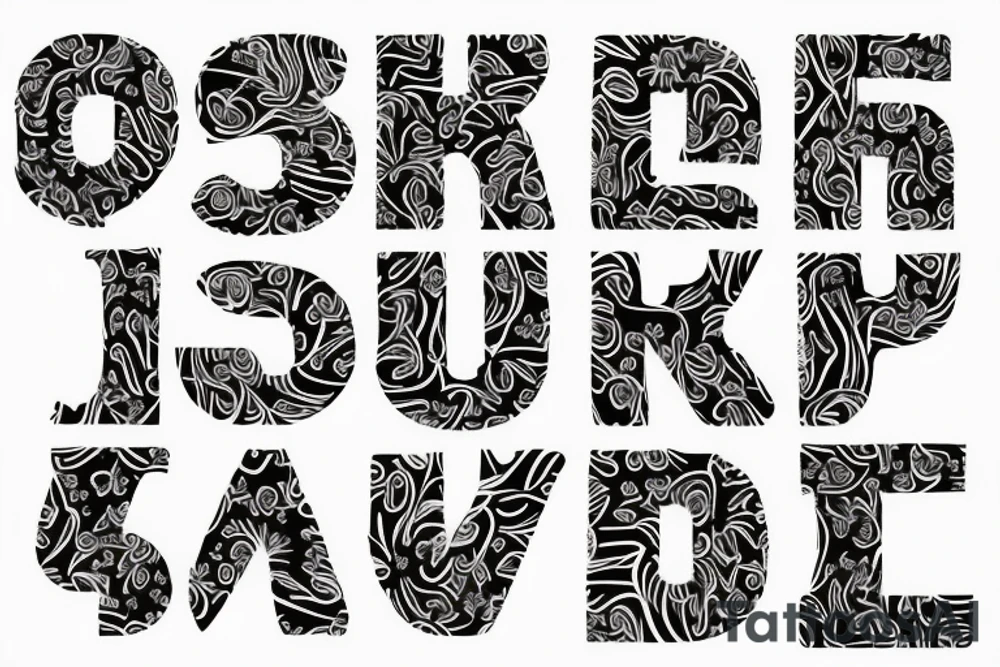 Elegant J letter tattoo idea