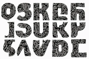 Elegant J letter tattoo idea