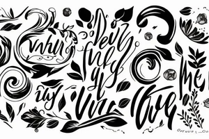 Jqvier word in white canvas tattoo idea