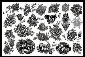 Javier word in white canvas tattoo idea