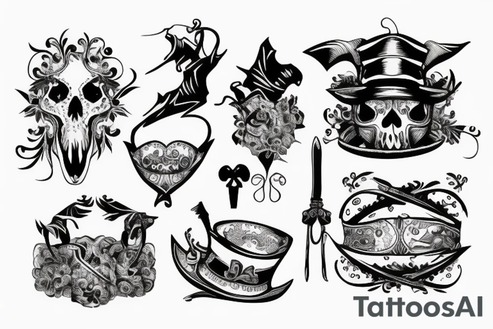 Hook in white canvas tattoo idea