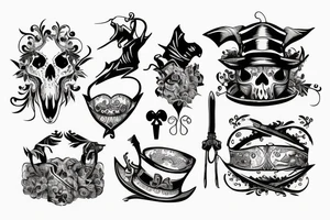 Hook in white canvas tattoo idea