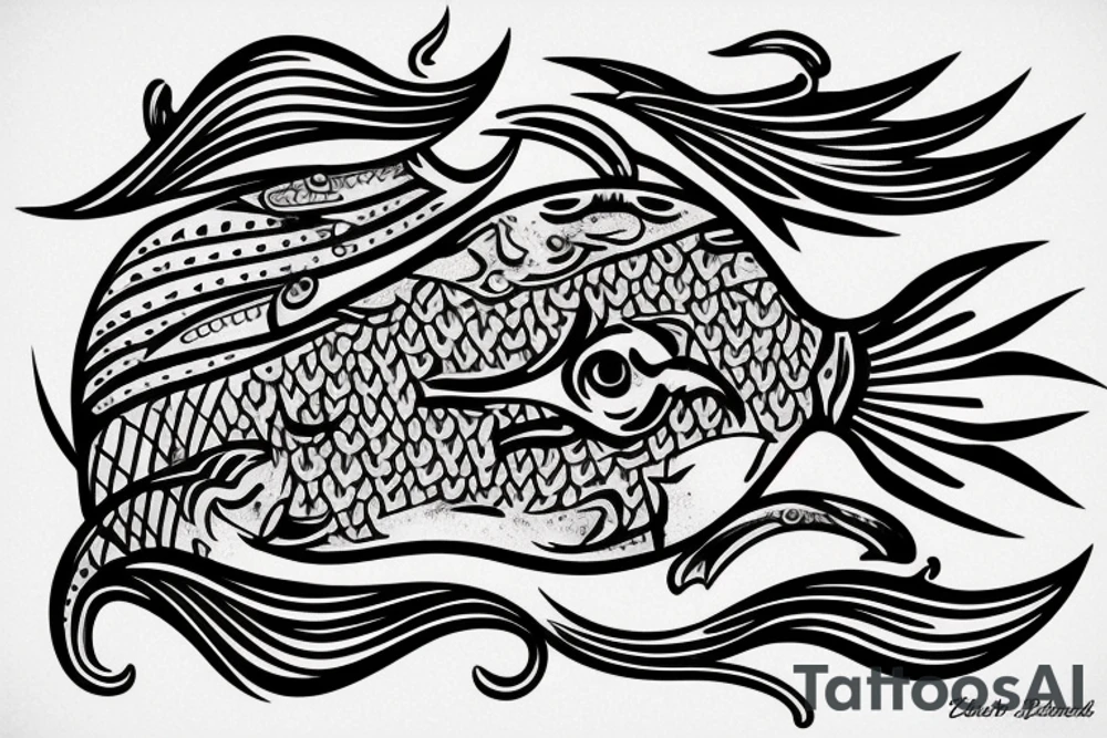 Fish hook tattoo idea