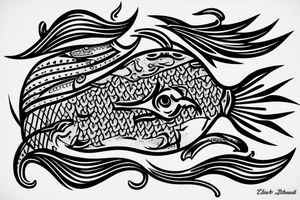 Fish hook tattoo idea