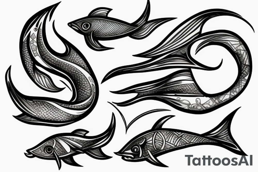Fish hook tattoo idea