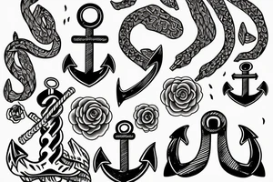 Half Anchor tattoo idea