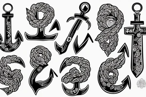 Half Anchor tattoo idea
