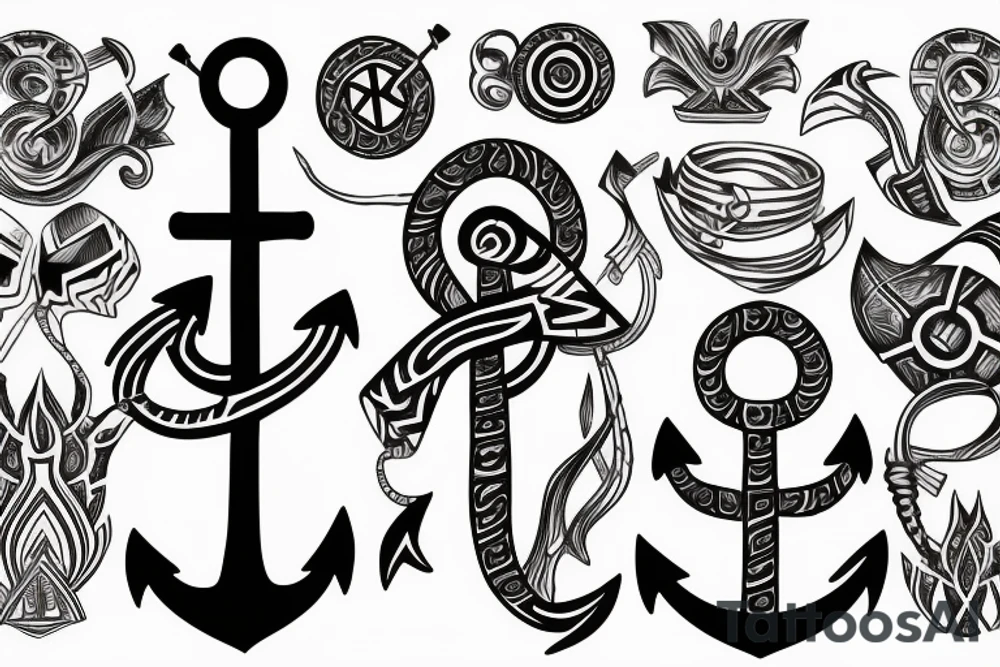 Half Anchor tattoo idea