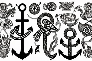 Half Anchor tattoo idea