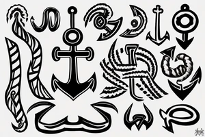 Half Anchor tattoo idea