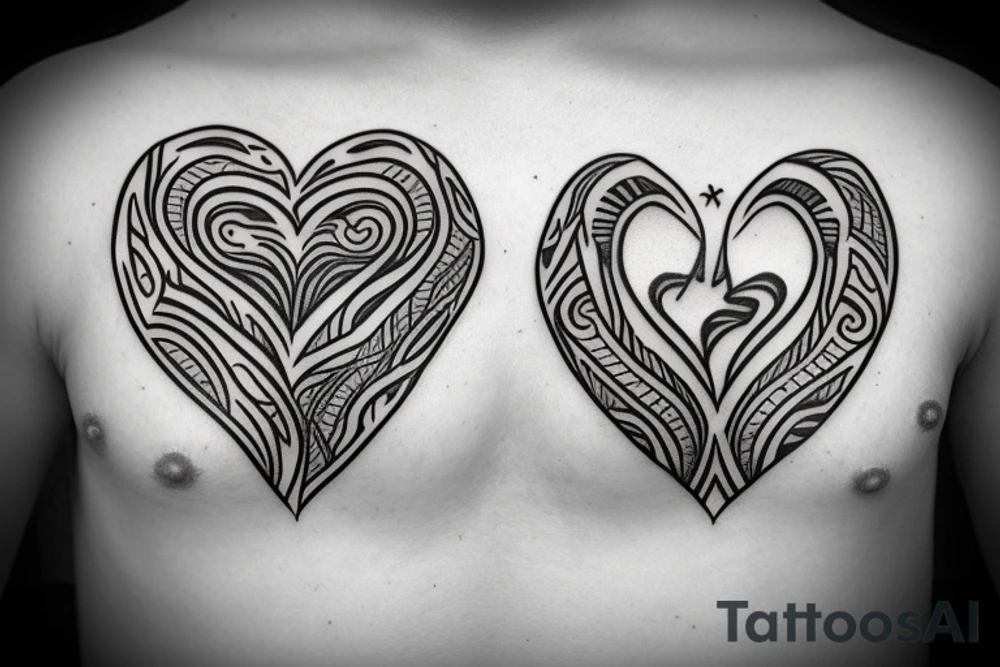 Fish hook a heart tattoo idea