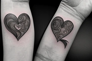 Fish hook a heart tattoo idea
