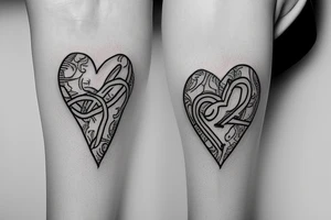 Fish hook a heart with a j letter tattoo idea