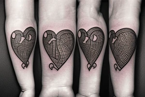 Fish hook a heart with a j letter tattoo idea