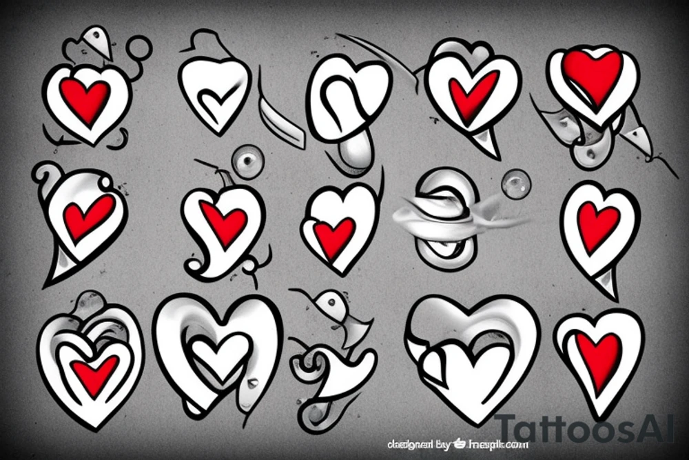 Fish hook a heart with a j letter tattoo idea