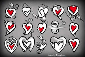 Fish hook a heart with a j letter tattoo idea