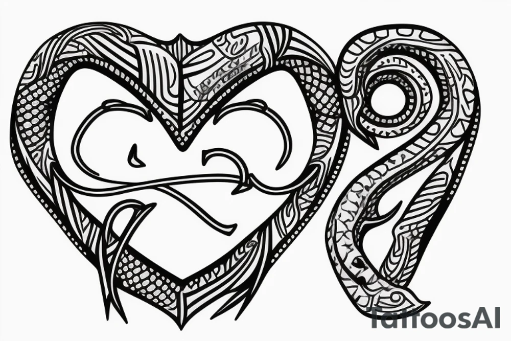 Fish hook a heart with a j letter tattoo idea