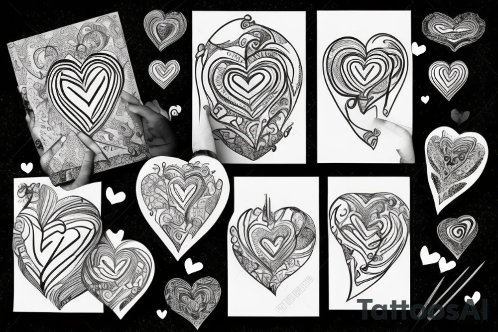 Draw a heart with j tattoo idea