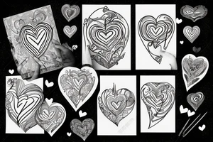 Draw a heart with j tattoo idea