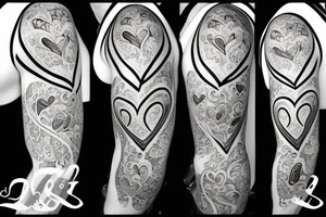 Draw a heart with j tattoo idea
