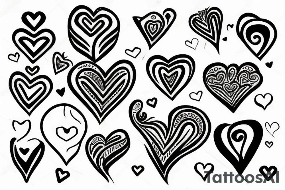 Draw a heart with j tattoo idea