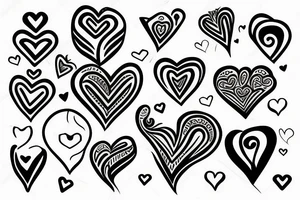 Draw a heart with j tattoo idea