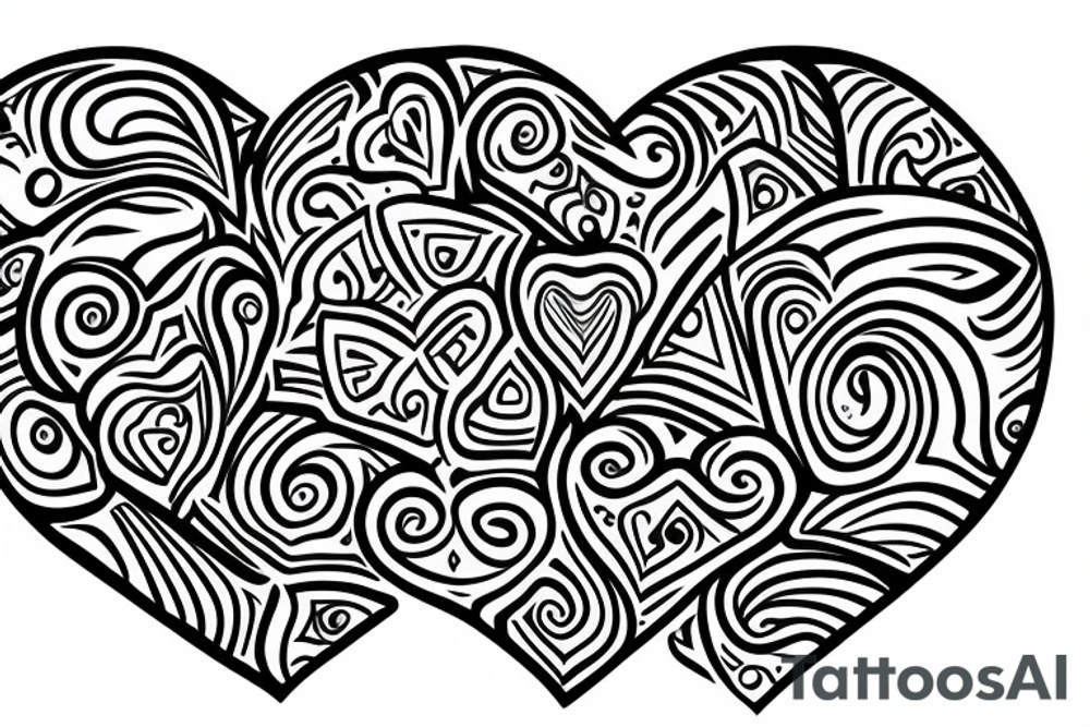 Draw a heart with j tattoo idea