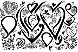 Draw a heart with j tattoo idea