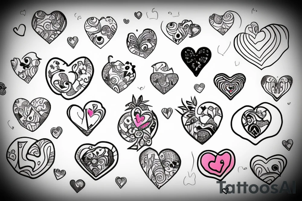 Draw a heart with j tattoo idea