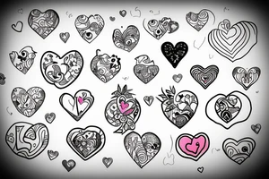 Draw a heart with j tattoo idea