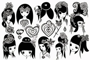Loving heart of a slave girl tattoo idea