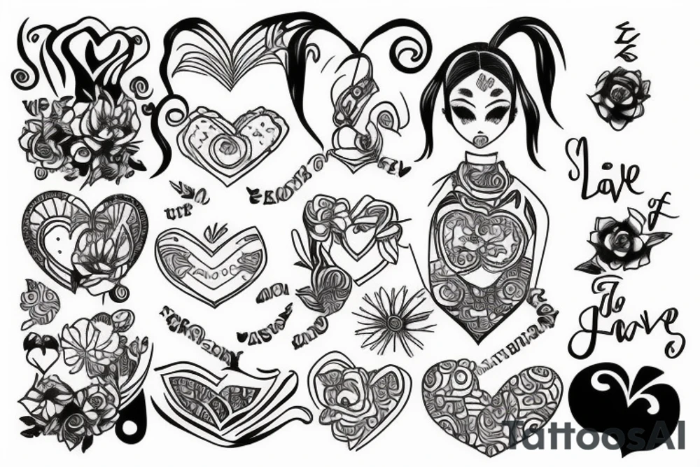 Loving heart of a slave girl tattoo idea