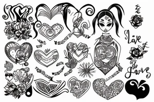 Loving heart of a slave girl tattoo idea