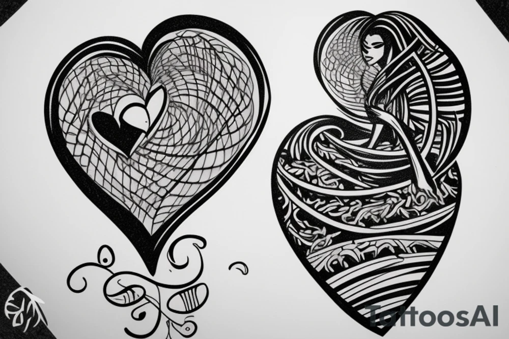 Loving heart of a slave girl tattoo idea