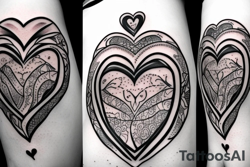 Loving heart of a slave girl tattoo idea