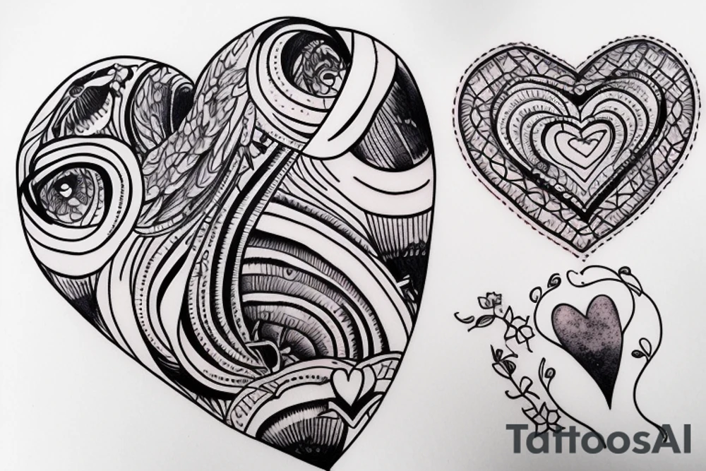 Loving heart of a slave girl tattoo idea