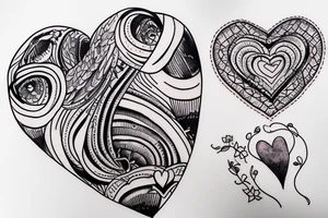 Loving heart of a slave girl tattoo idea