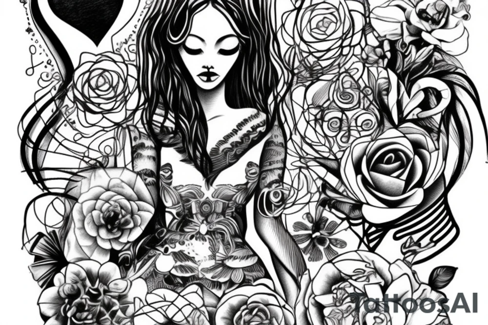 Loving heart of a slave girl tattoo idea