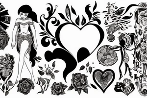 Loving heart of a slave girl tattoo idea