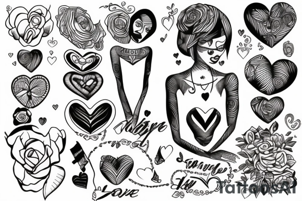 Loving heart of a slave girl tattoo idea