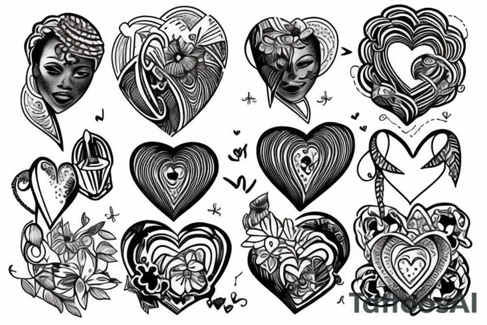 Loving heart of a slave girl tattoo idea