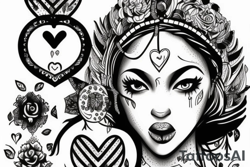 Loving heart of a slave girl tattoo idea